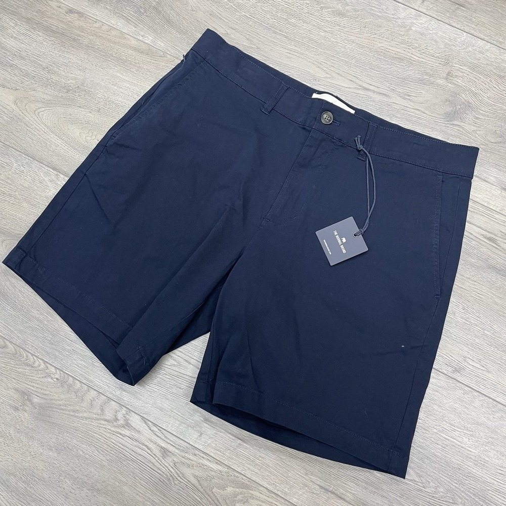 The Normal Brand Navy Blue Chino Shorts Men Sz 34 Prep Casual NEW